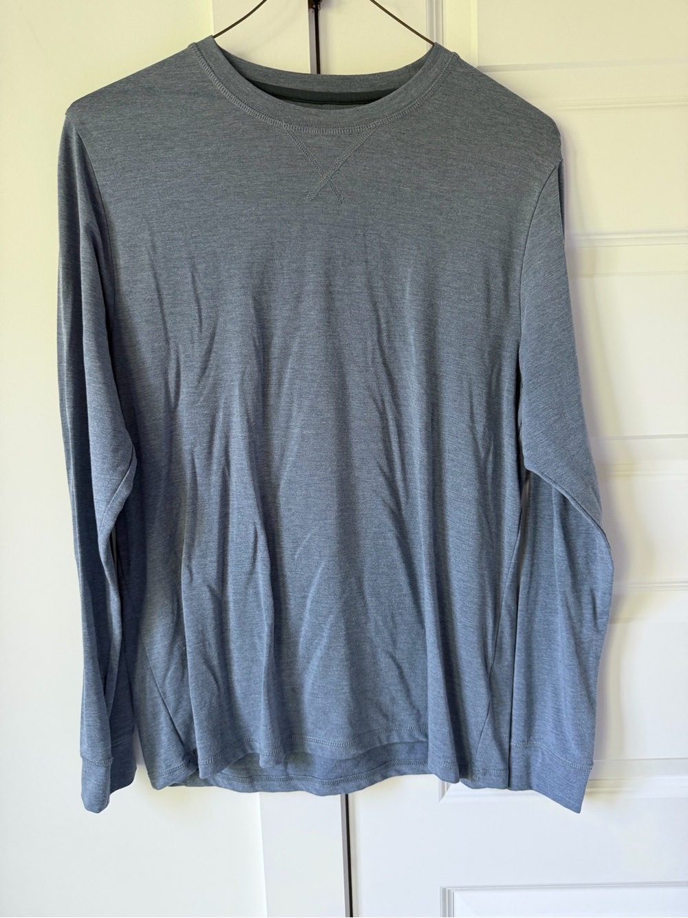 Free Fly Apparel Men's Long Sleeve Crewneck - Slate Blue